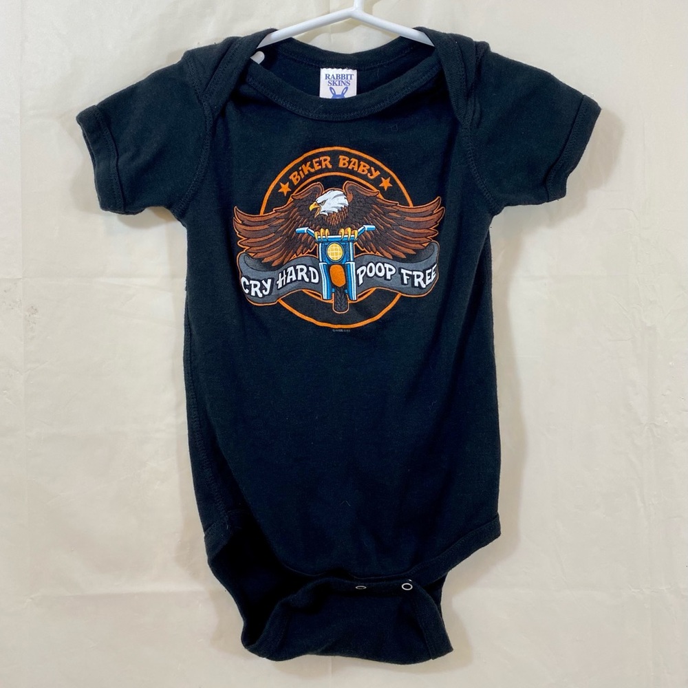 New Cry hard, Poop free baby onesie